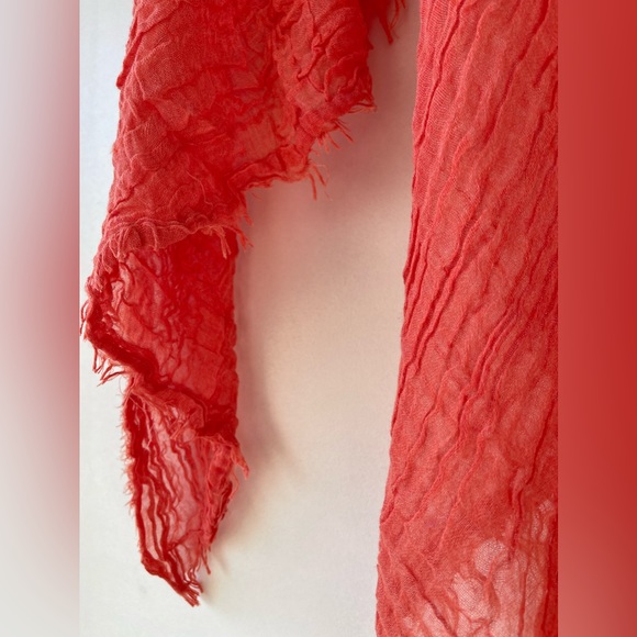 TILO Scarves Orange Crush 🧡 Crinkle soft scarf. Lux casual delight. Great gift! - Picture 4 of 9